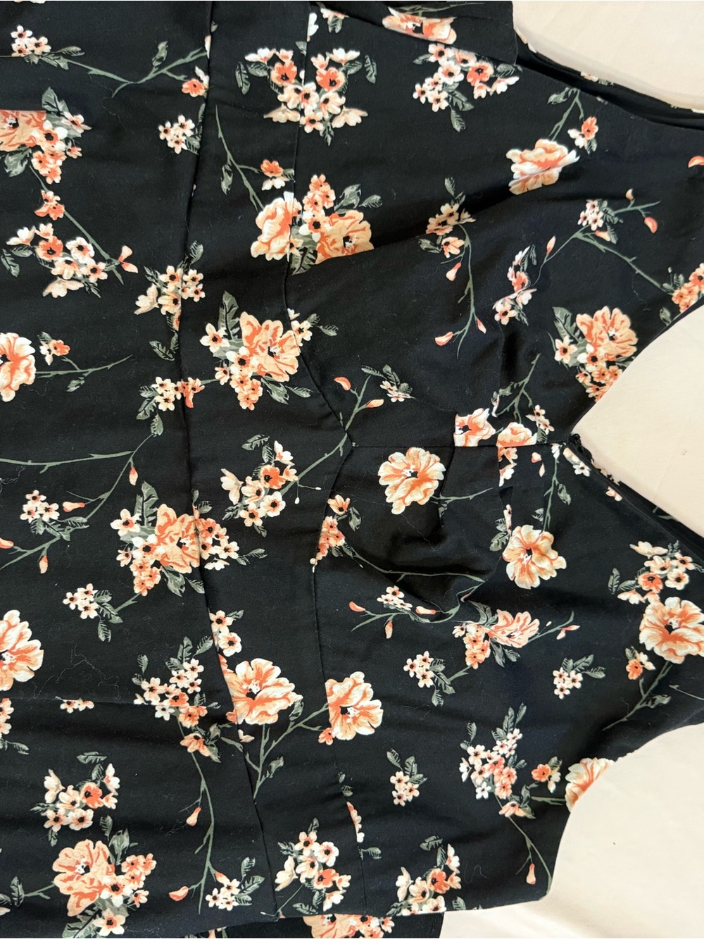 torrid Black Maxi Dress with Peach Floral Print
